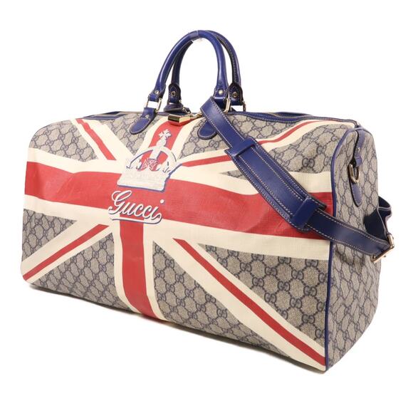 Gucci Union Jack Boston Bag UK Flag 2009 Sloaney Bag London Exclusive Rare GG - Picture 4 of 16